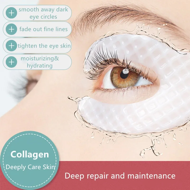 Sheet Mask Collagen - แผ่นแปะลดริ้วรอยรอบดวงตา ยกกระชับ คอลลาเจน มาส์กใต้ตา ลดเลือนริ้วรอย ไฮยาลูรอน