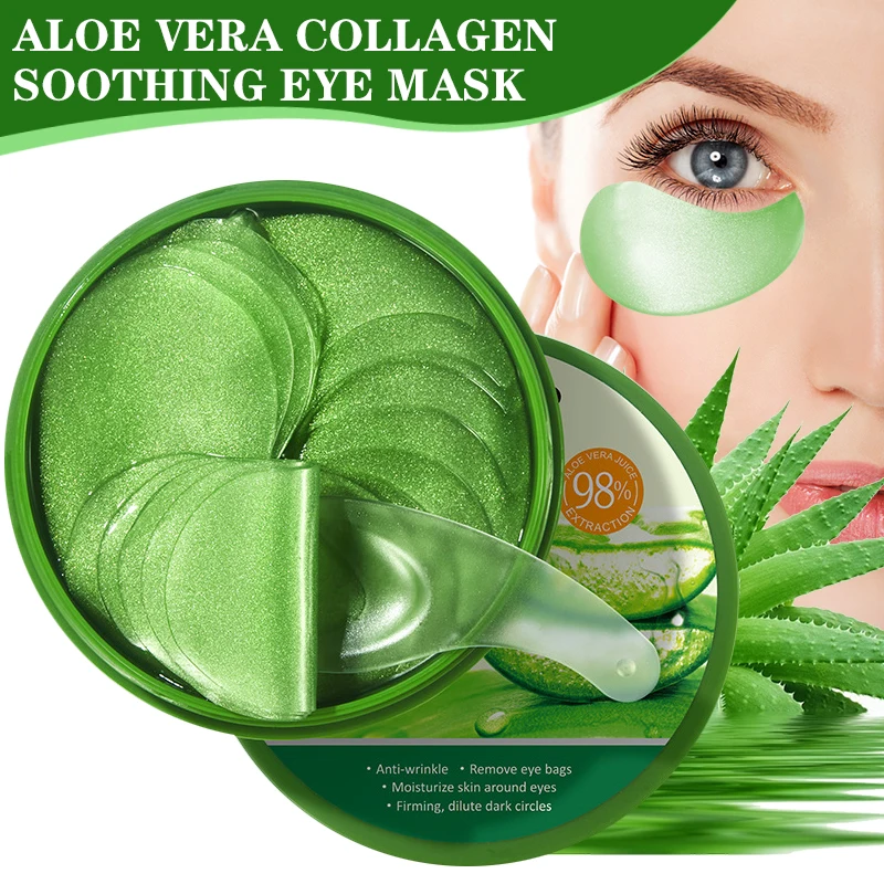 60pcs Aloe Vera Collagen Eye M - Sheet Mask Collagen บทวิจารณ์และราคา