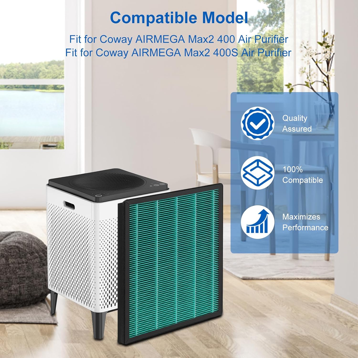 ชุดไส้กรองทดแทน 400/400S สำหรั - Coway Air Purifier Airmega 400 บทวิจารณ์และราคา