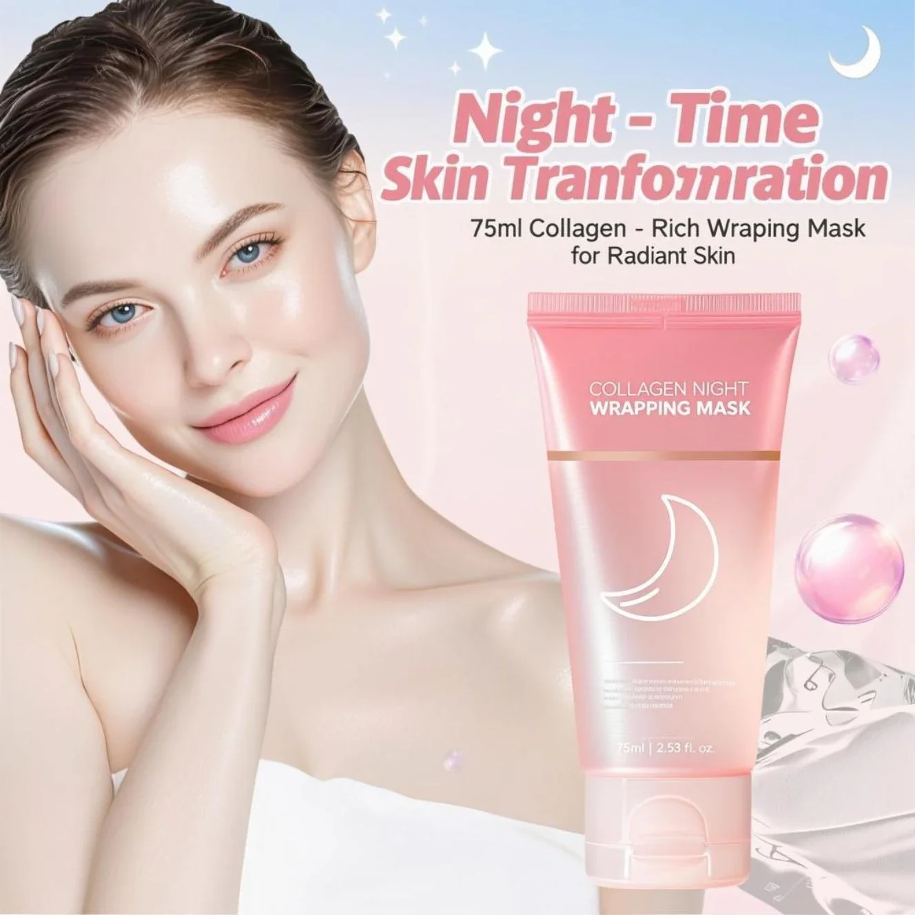มาส์กคอลลาเจนสำหรับกลางคืน 75  - Sleeping Pack Overnight บทวิจารณ์และราคา
